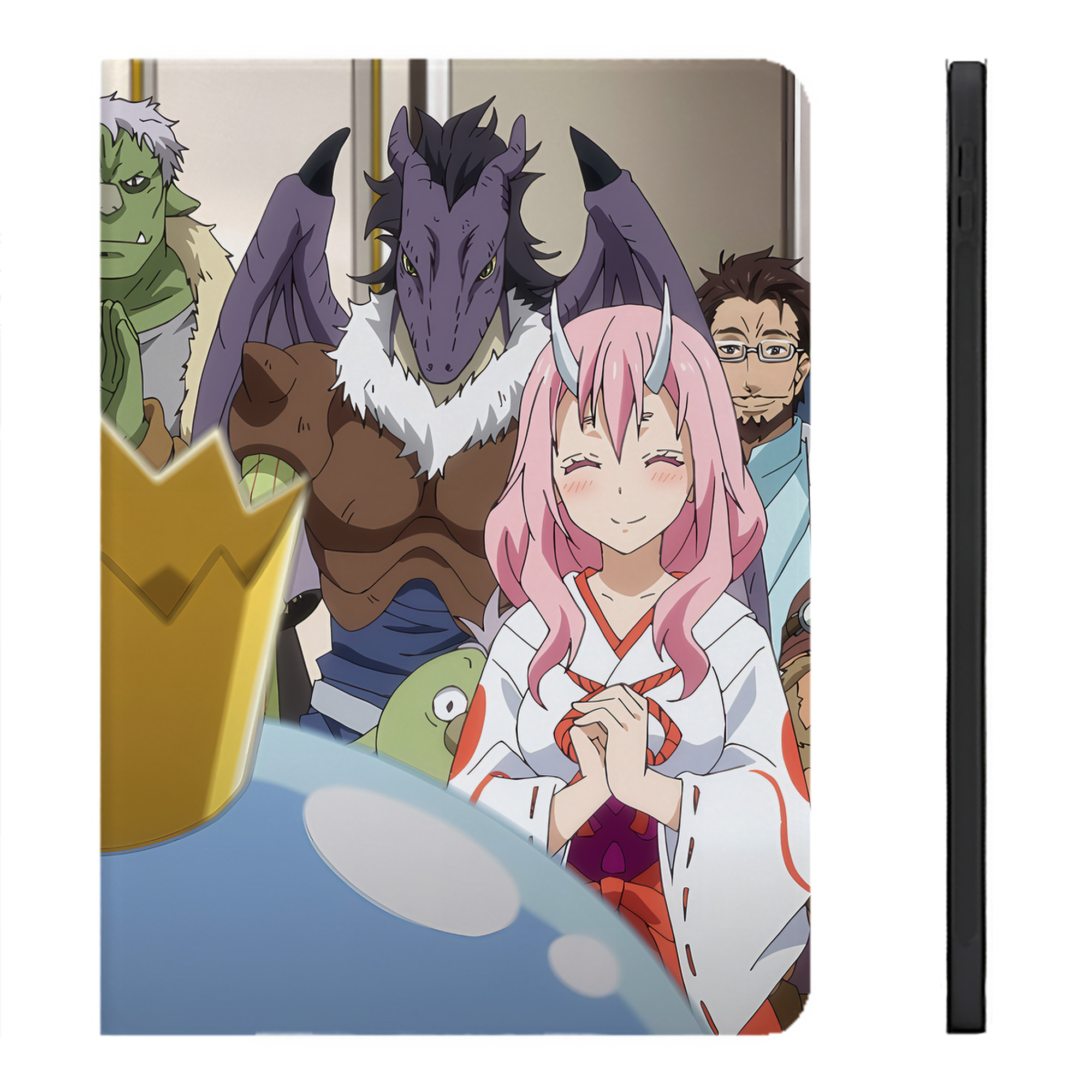 （画像用） 転スラ Regarding Reincarnated to Slime IPadケース ペンホルダー付き ブックスタイルデザイン